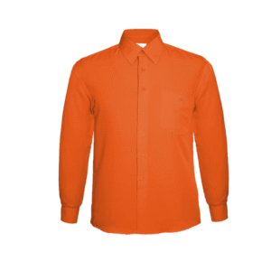 Camisola de trabajo 100% algodón naranja manga larga