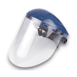 Protector facial termoplástico ajuste matraca con mica petg azul DERMACARE Mod.AL-440
