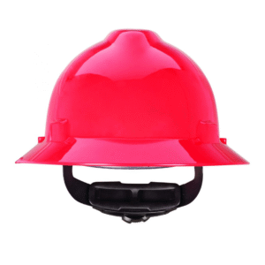 Casco ala ancha rojo fas-trac III polietileno ajuste matraca MSA Mod. 10032991