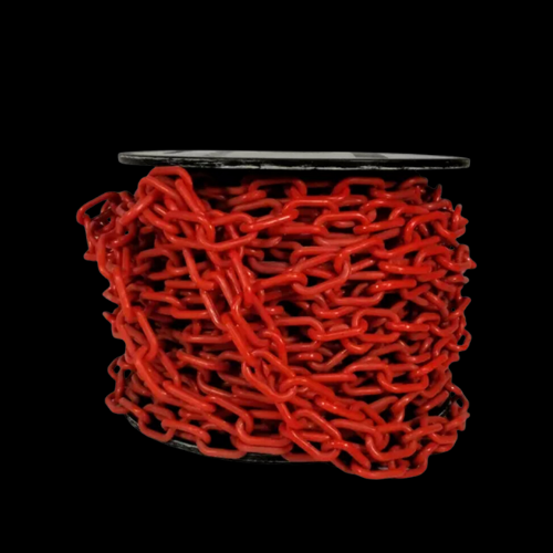 CADENA PLASTICA ROJA 50M