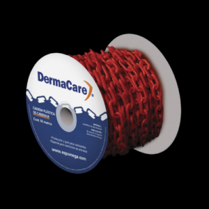 CADENA PLASTICA ROJA 50M