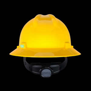 CASCO ALA ANCHA AMARILLO SUSP. FAS-TRAC III, CLASE E, DE POLIETILENO, SUSPENSIÓN DE 4 PUNTOS DE ANCLAJE, AJUSTE MATRACA