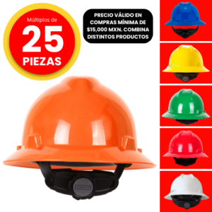 Casco ala ancha fas-trac III clase e polietileno ajuste matraca MSA Mod. 10032847