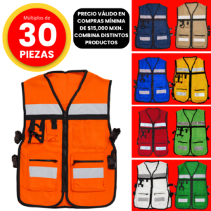 Chaleco brigadista naranja unitalla con reflejante