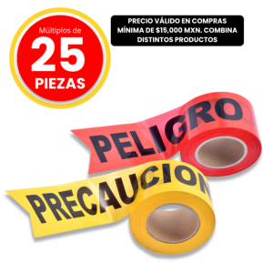 Cinta barricada precaución/peligro 7.5 cm x 305 cm
