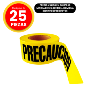Cinta barricada precaución 7.5 cm x 305 cm