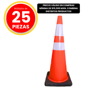 Cono Vial 91cm Naranja con Reflejante