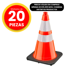 Cono Vial 71cm Naranja con Reflejante