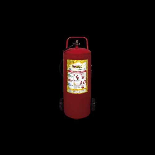 EXTINTOR UNIDAD MÓVIL DE POLVO QUÍMICO SECO (PQS) PARA TIPOS DE FUEGO ABC CON CAPACIDAD DE 35 KG.
