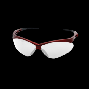 LENTES DE SEGURIDAD MICA CLARA A/F POLICARBONATO ANTIRAYADURAS CON FILTRO UV, DERMA SKY ARMAZÓN ROJO
