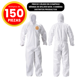 Overol desechable microporoso con gorro