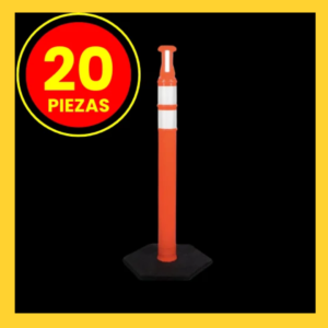 POSTE DELIMITADOR NARANJA C/REFLEJANTE