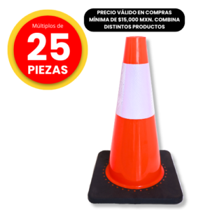 Cono Vial 45cm Naranja con Reflejante
