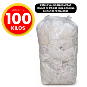 Trapo industrial blanco 1Kg (Precio X Kilo)