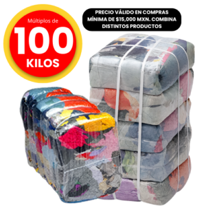 Trapo industrial de color paca de 10 kilos (Precio x Kilo)