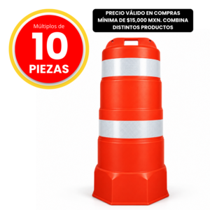 Trafitambo naranja polietileno de media densidad MR Mod. SR1027